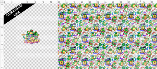 Shell Yeah! - 18 inch Bag Makers Roll - CLEAR VINYL