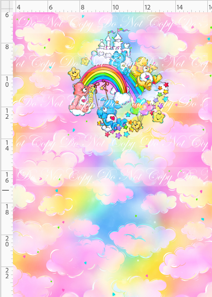 Snuggly Bears - Panel- Rainbow - Castle - CHILD