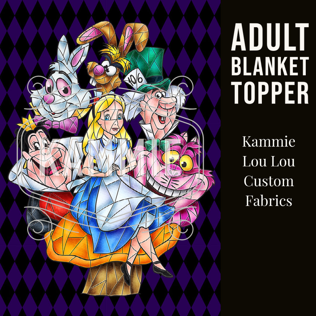 Stained Glass Alice - Full Size Blanket Panel 58W x 72H