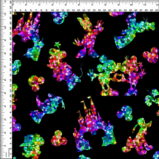 Stained Glass Mouse - Mouse Gang - Black