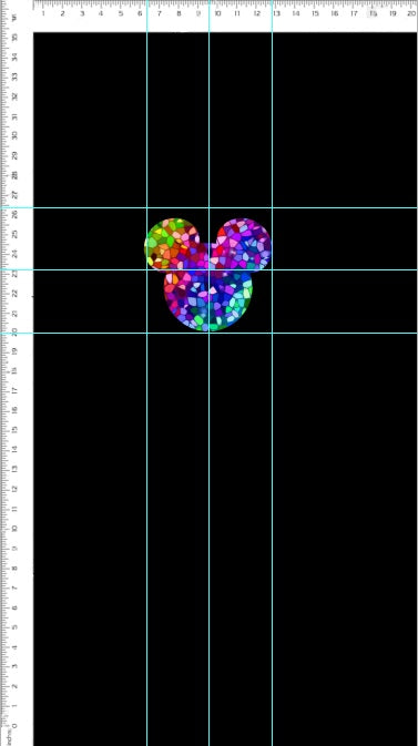 Stained Glass Mouse - Panel - Mouse Head - Black - CHILD