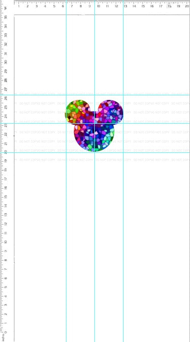 Stained Glass Mouse - Panel - Mouse Head - White - CHILD