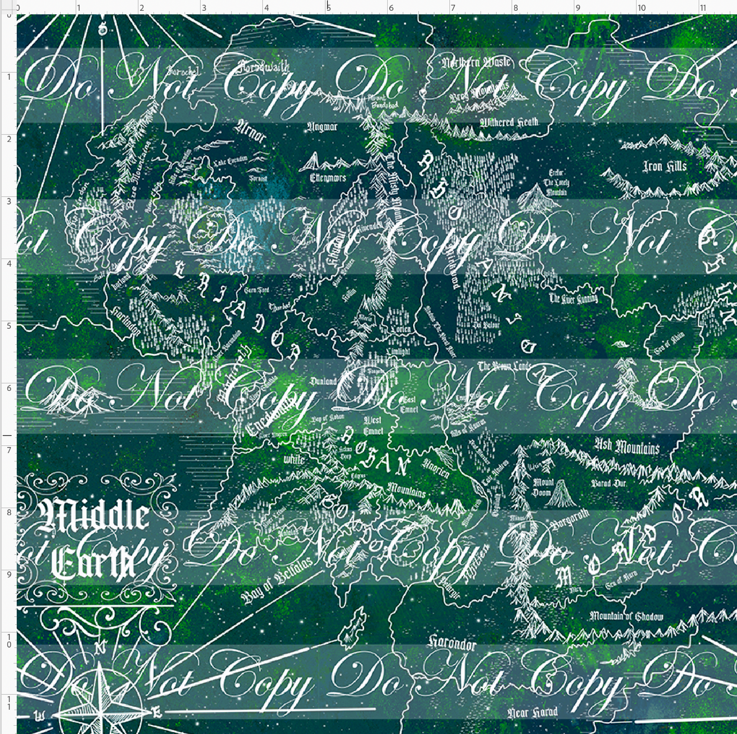 The shire-map-green-regular scale