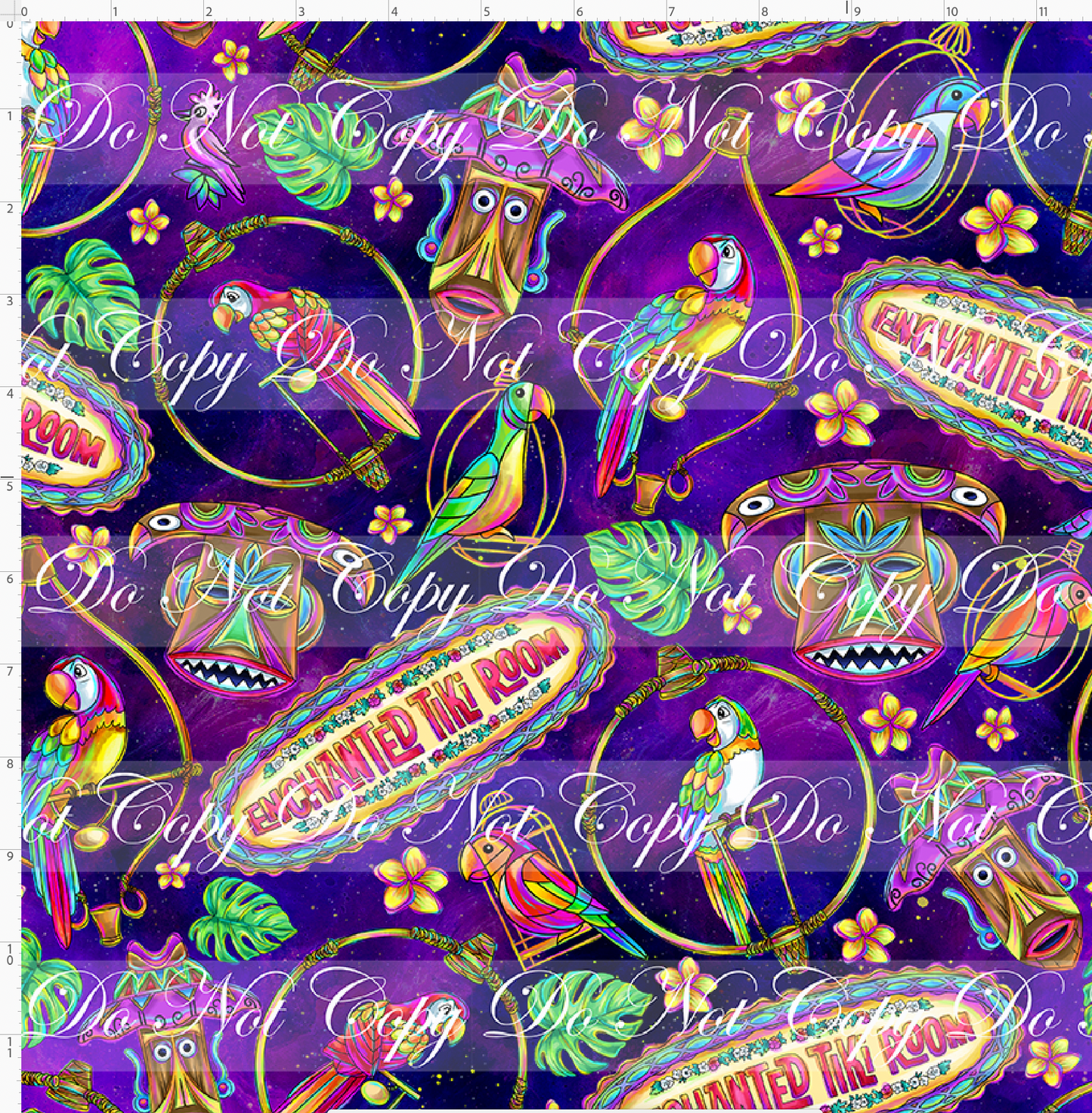 Tiki Birds - elements -  Regular Scale - Purple