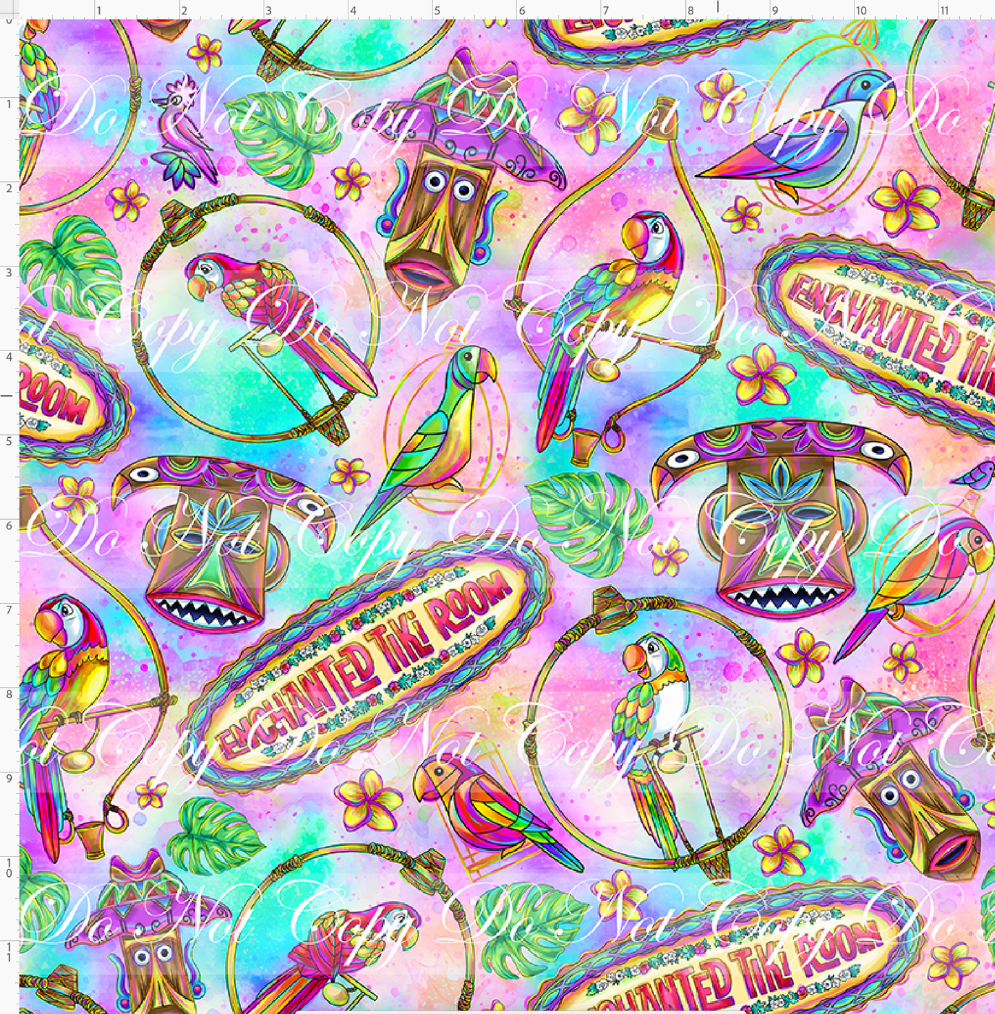 Tiki Birds - elements -  Regular Scale - Rainbow