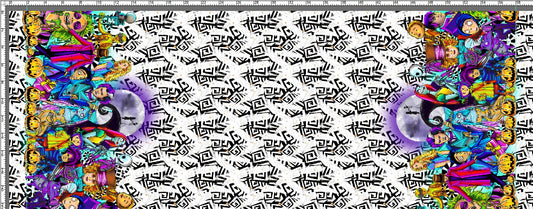 Twisted Icons - Main Design - Double Border - BW
