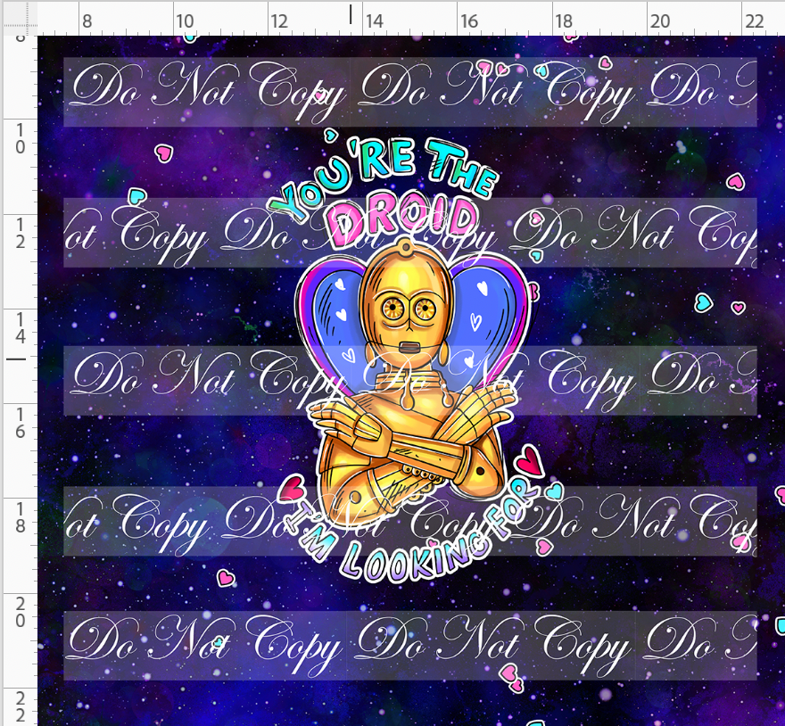 Valentine Star Doodles-Panel-Dark-Gold Droid-adult