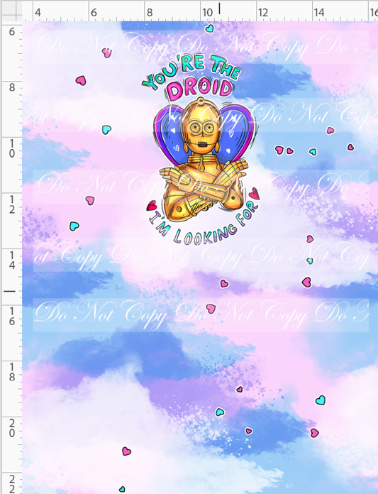 Valentine Star Doodles-Panel-Pink-Gold Droid-child