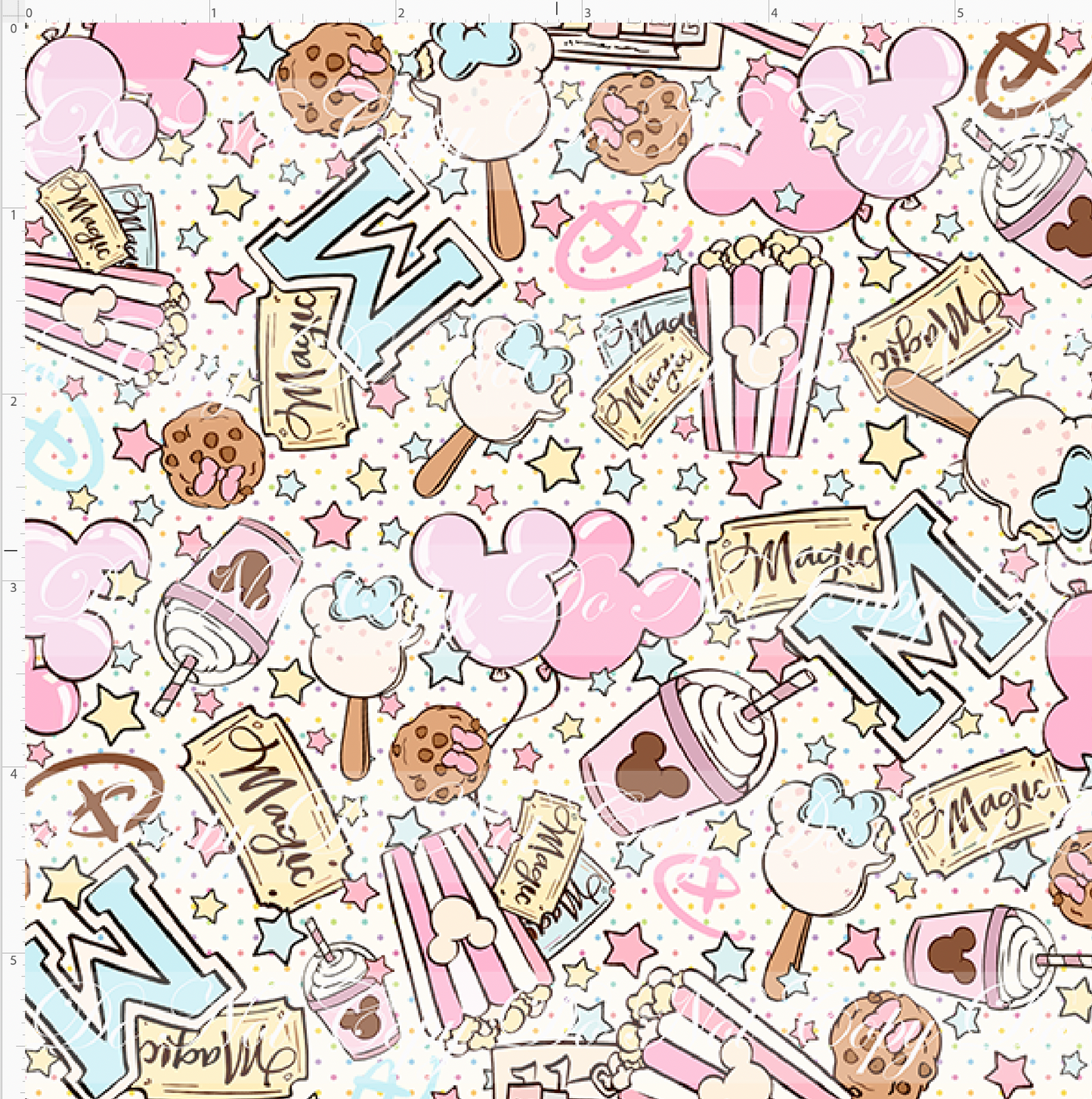 Vintage Confections - Main Toss - Small Scale - Dot Background