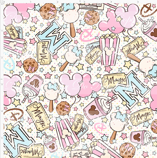 Vintage Confections - Main Toss - Small Scale - Dot Background