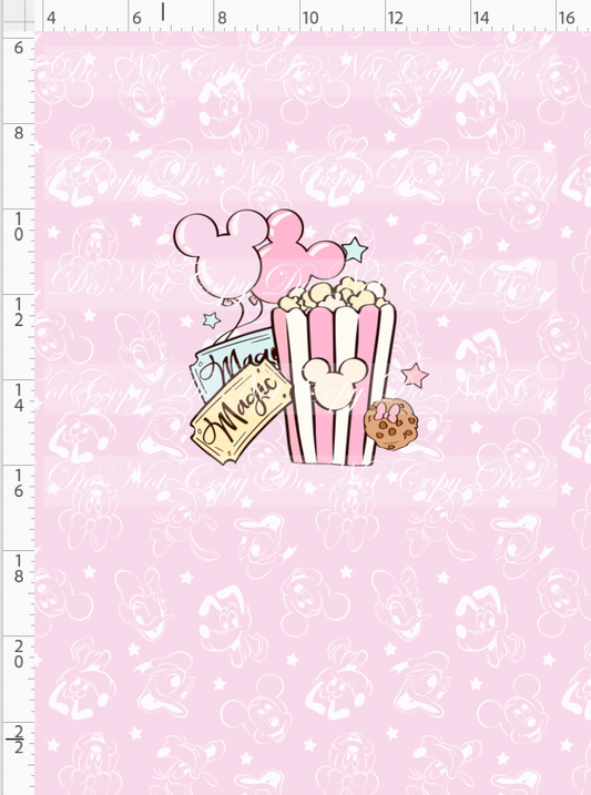 Vintage Confections - Panel - CHILD - Pink Character Heads Background