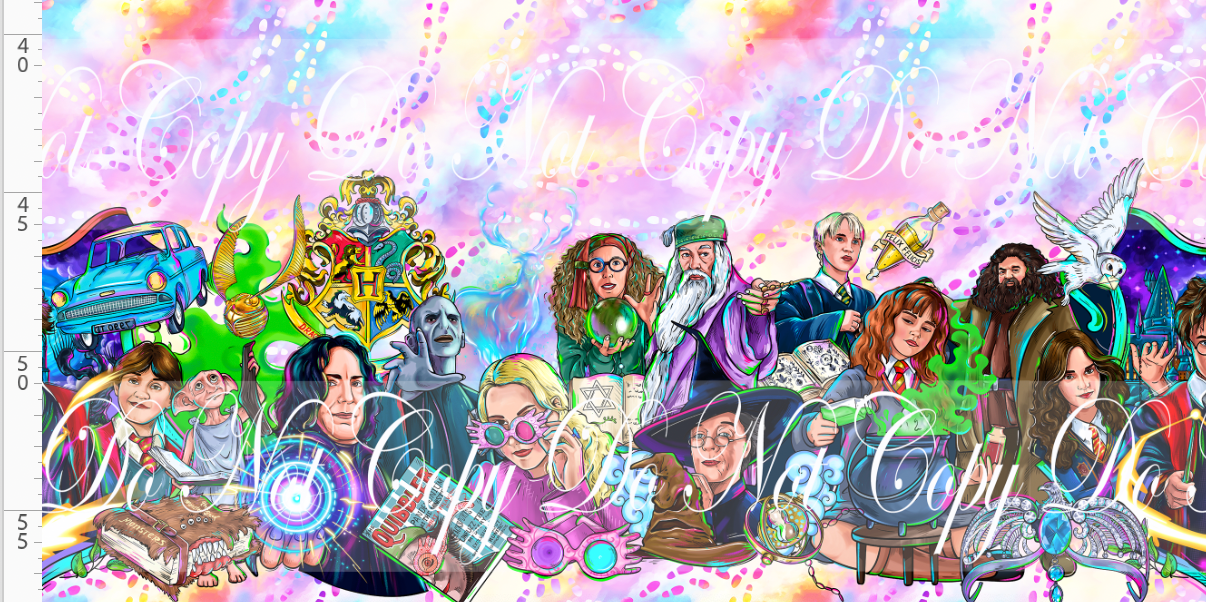 Wizards and Wonders - double border - pastel