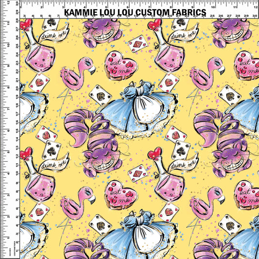 R107 Wonderland Tea Party - Yellow Toss