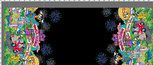 Around Town - Double Border - Black