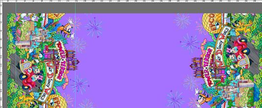 Around Town - Double Border - Purple