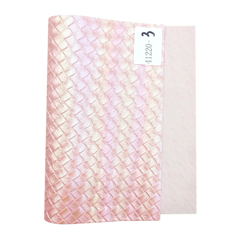 Open - Bag Makers Delight - Iridescent Basketweave Embossed Vinyl Faux Leather (41220)