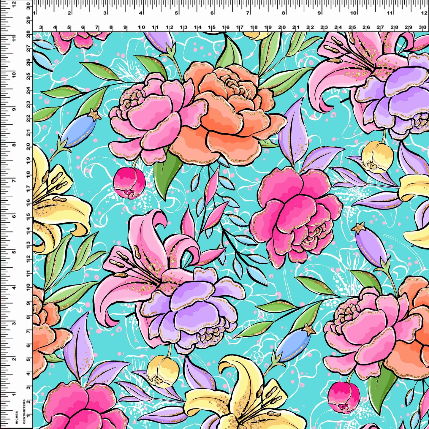 Art Class - Teal Floral