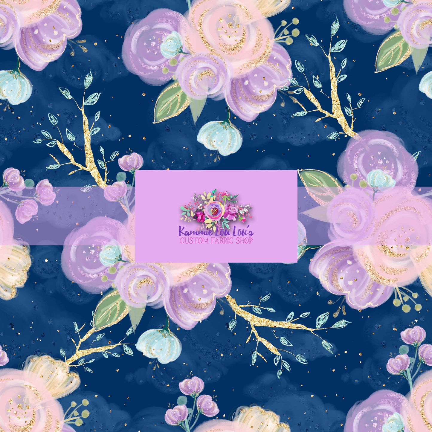Owl Night Long - Navy Floral