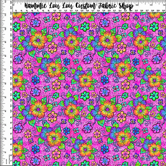 Kissed by a Frog - Floral - PINK - Tiny Scale