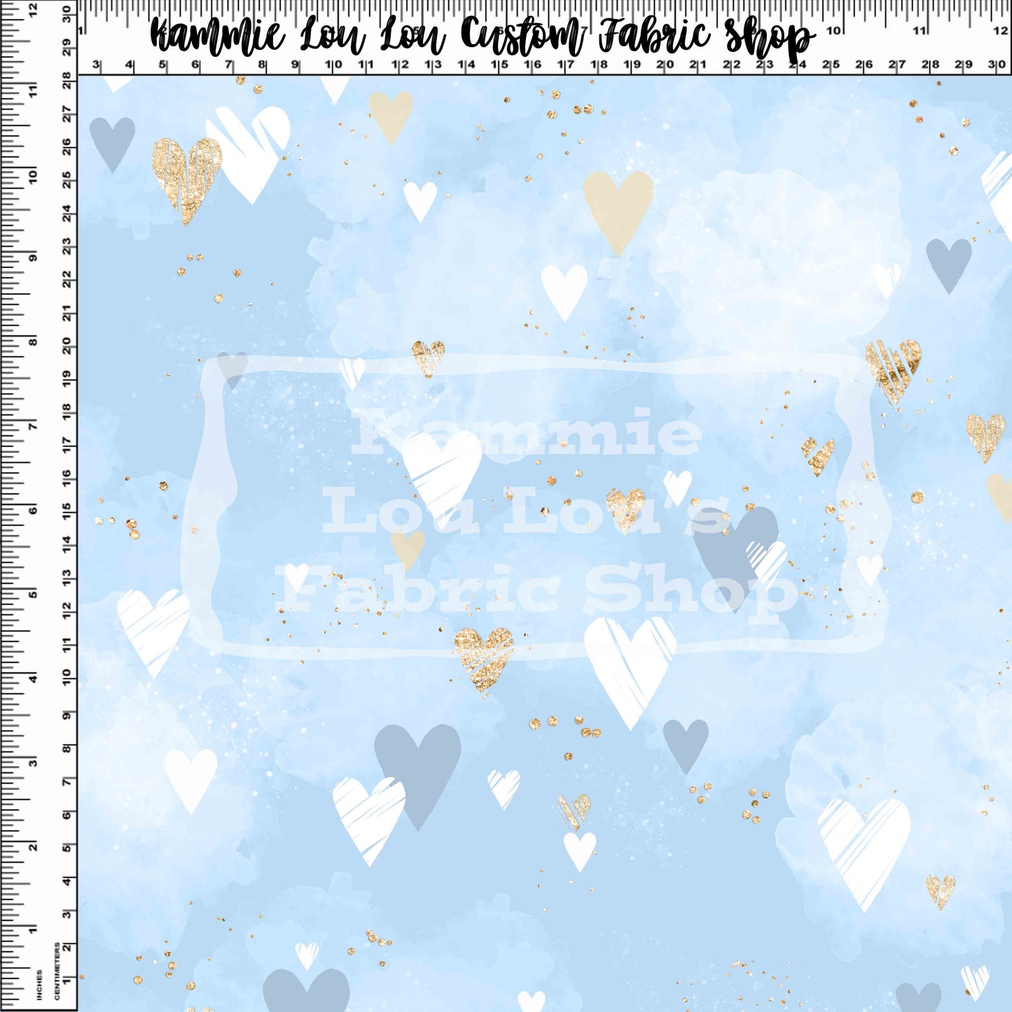 Midnight Hour - Coordinates - Light Blue Hearts