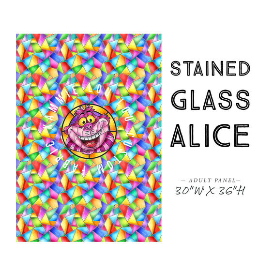 Stained Glass Alice - Panel - ADULT - CAT