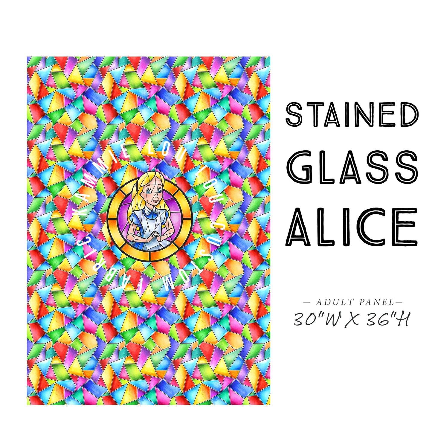 Stained Glass Alice - Panel - ADULT - GIRL