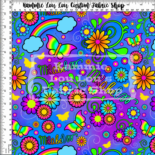 R111 : La Familia - Butterflies & Flowers - Blue