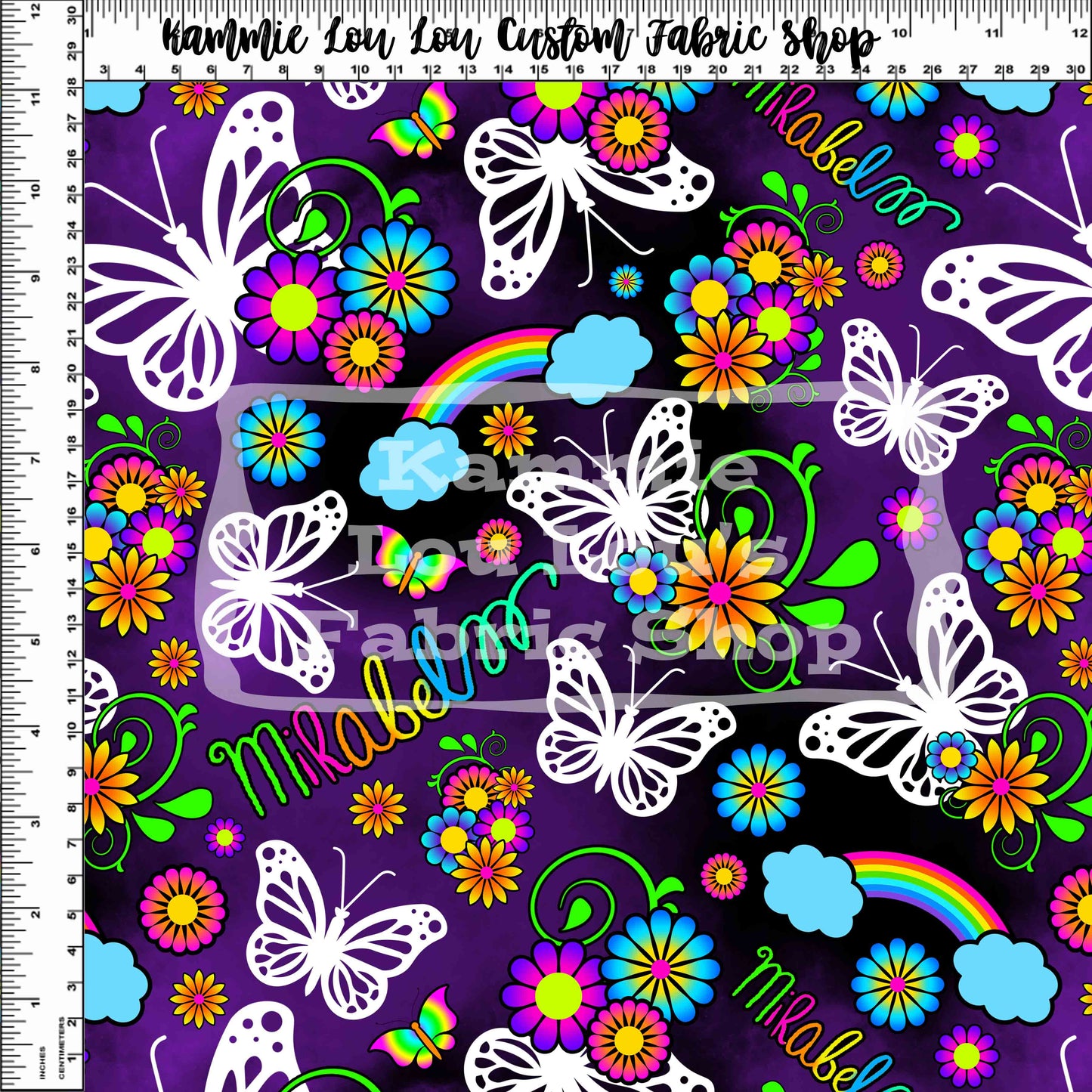 R111 : La Familia - Butterflies & Flowers - Purple