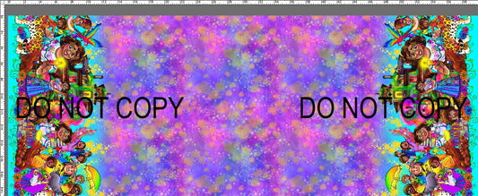 R111 : La Familia - Double Border - Bright Blue