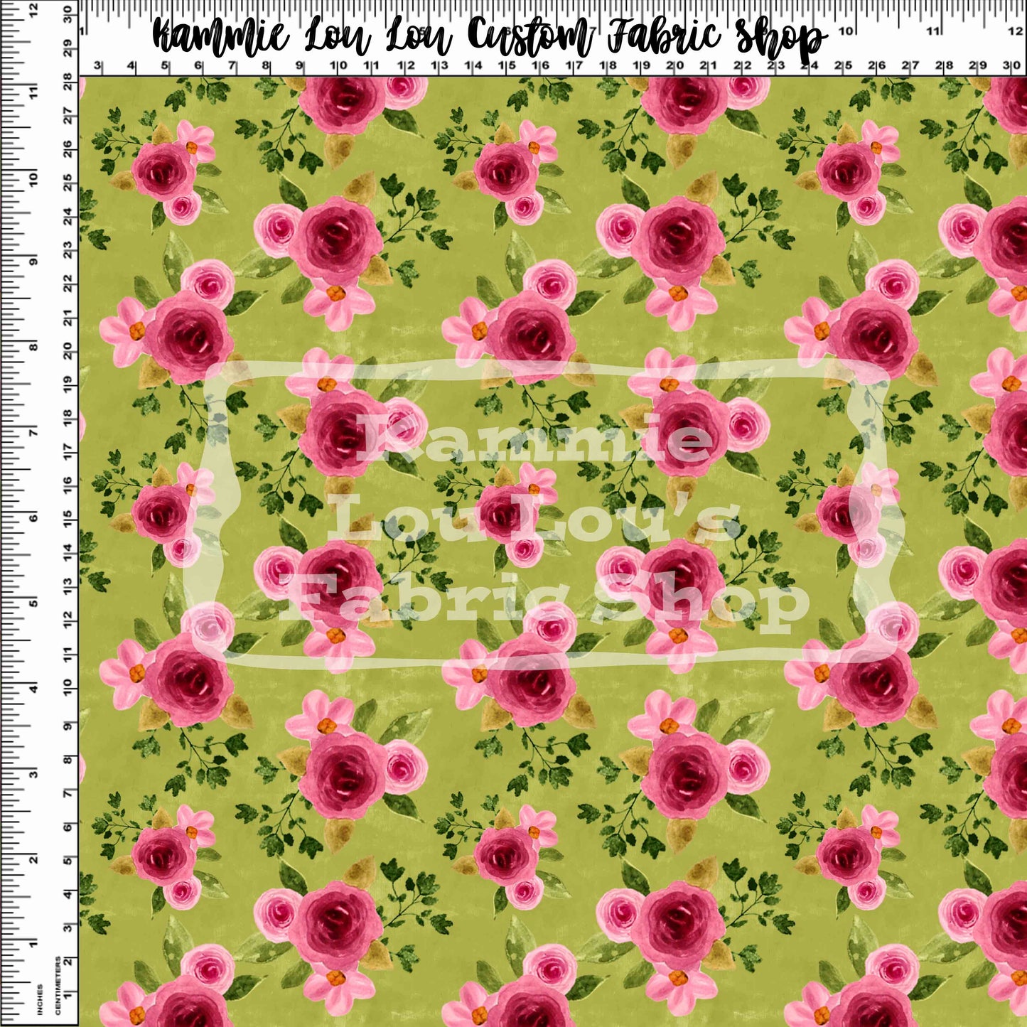 R112 Country Roads - Green Floral