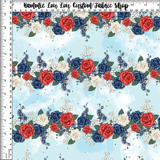 R112 Grand Old Flag - Floral Stripe Light