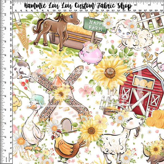 R113 : Farm Days - Main Toss - White - Regular Scale