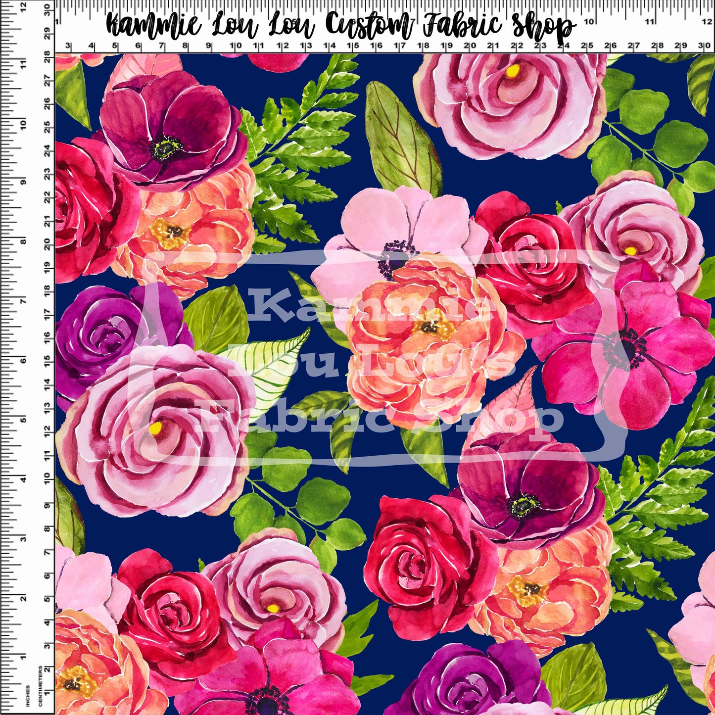 Charmed Florals - Navy Floral