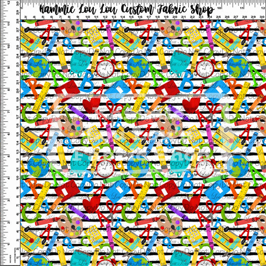 R115 - Back to School 2022 - School Toss - Small Scale on Stripes