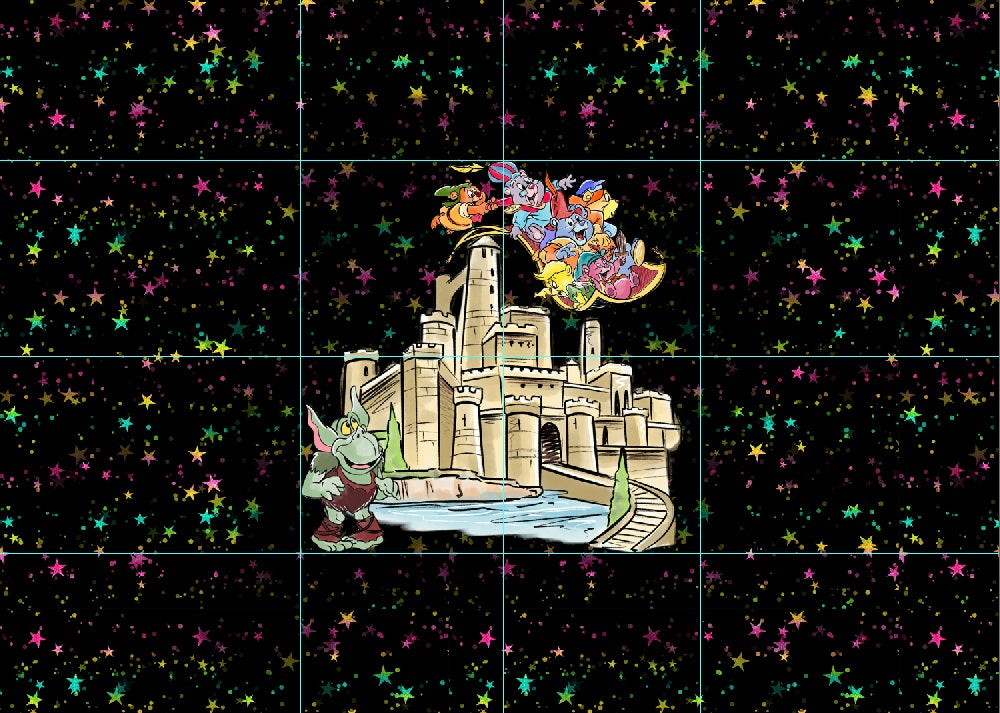 R115 Bouncing Bears - Panel - CHILD - Black