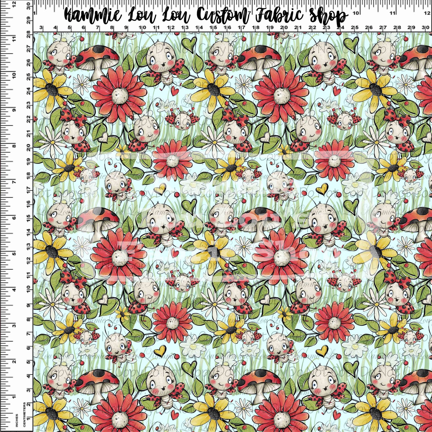 R116 - Little Ladybug - Small Scale - Aqua