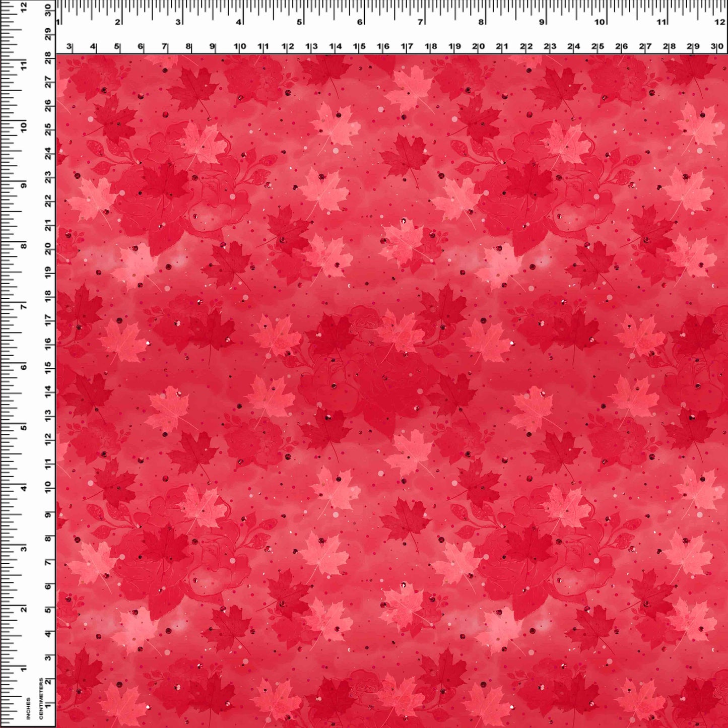 R117 Falling into Fall - Red Watercolor Leaves