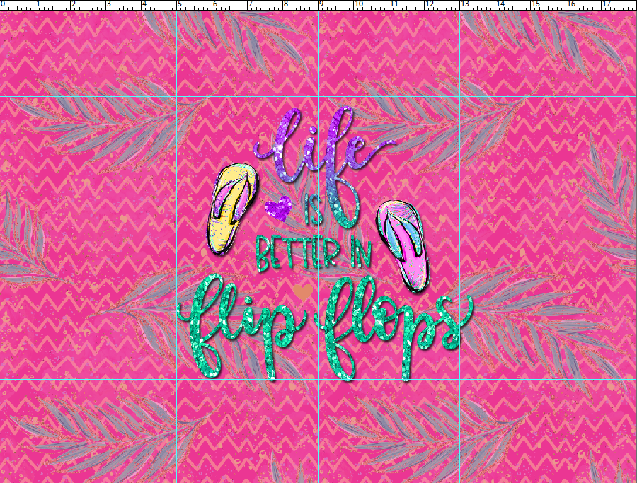 R119 Pool Party - Flip Flop Life Panel - CHILD