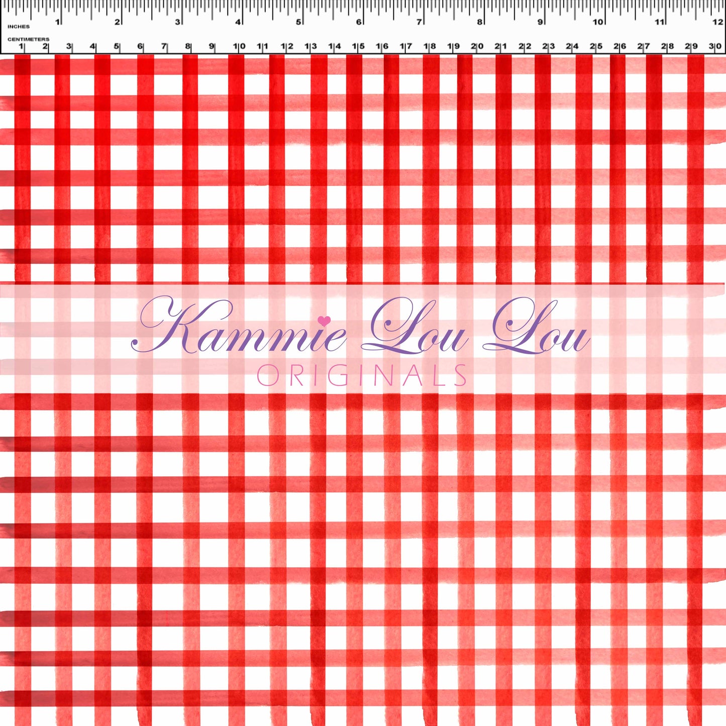 R119 Cherry Tree Lane - Red Gingham