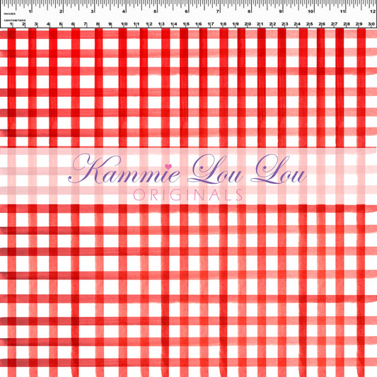 R119 Cherry Tree Lane - Red Gingham