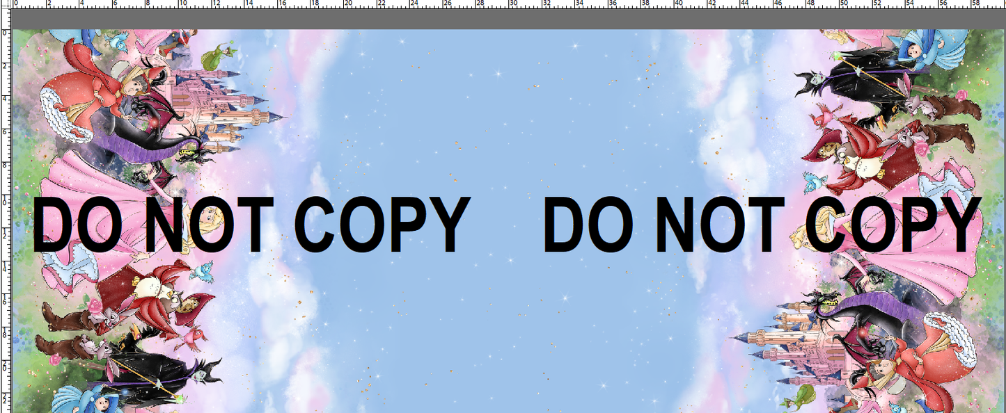 R119 Once Upon a Dream - BEAUTY SIDE - Double Border - Blue