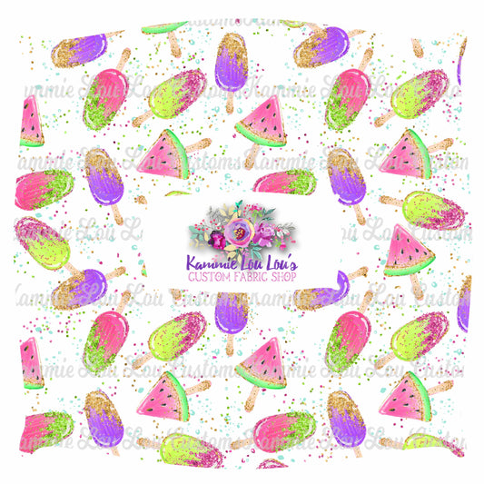 R119 Pool Party - Popscicles on White