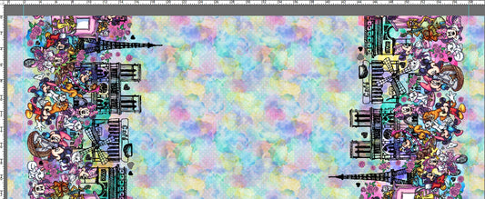 R120 - Ville De L'Amour - Double Border - Watercolor