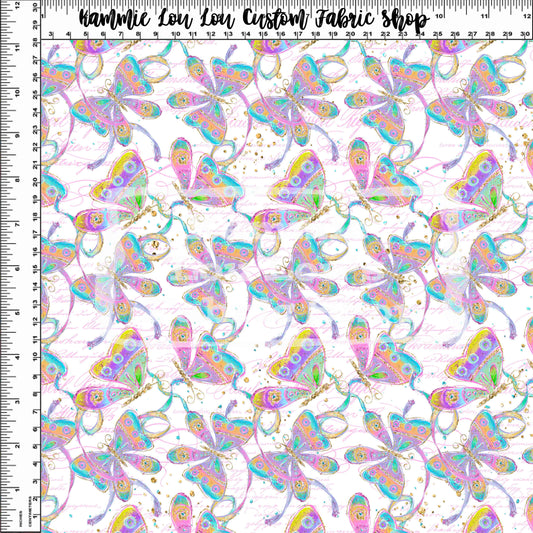 R120 - Whimsical Carousel - Butterfly Flight - White