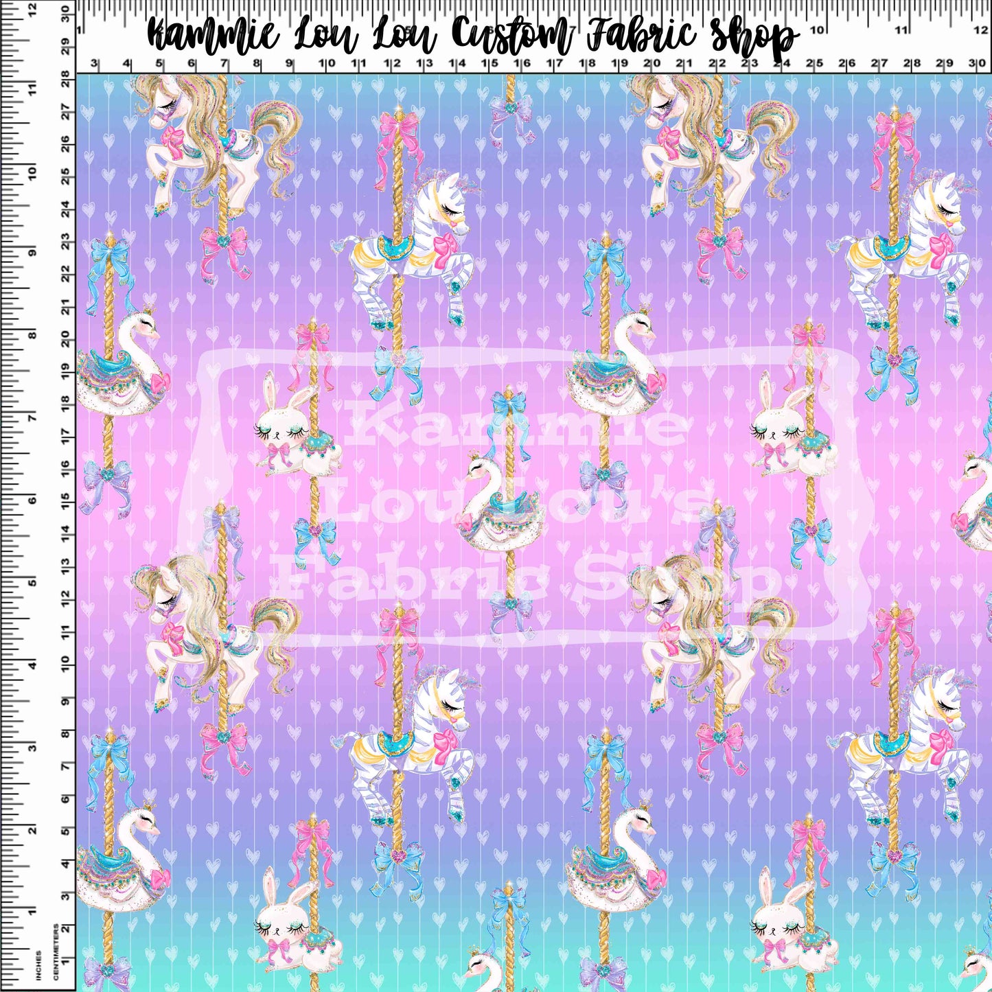 R120 - Whimsical Carousel Animals - OMBRE