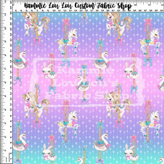 R120 - Whimsical Carousel Animals - OMBRE