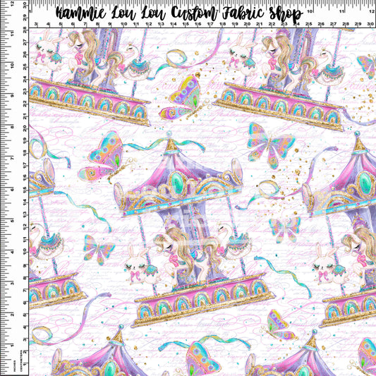 R120 - Whimsical Carousel Carousel - Regular Scale - White