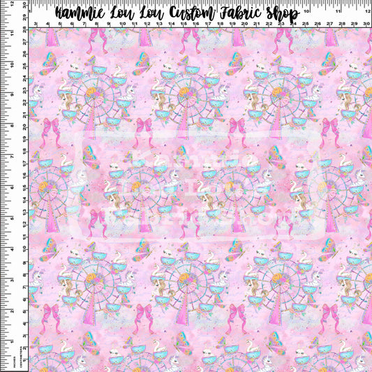 R120 - Whimsical Carousel Wheel of Dreams- Small Scale - Pink