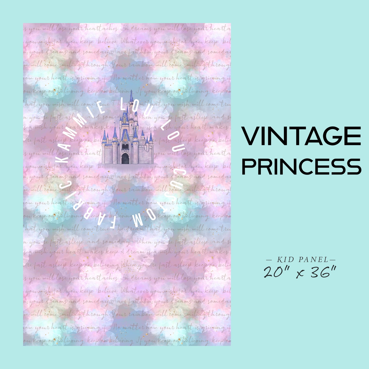 R121 Vintage Princess - Castle - Panel - CHILD