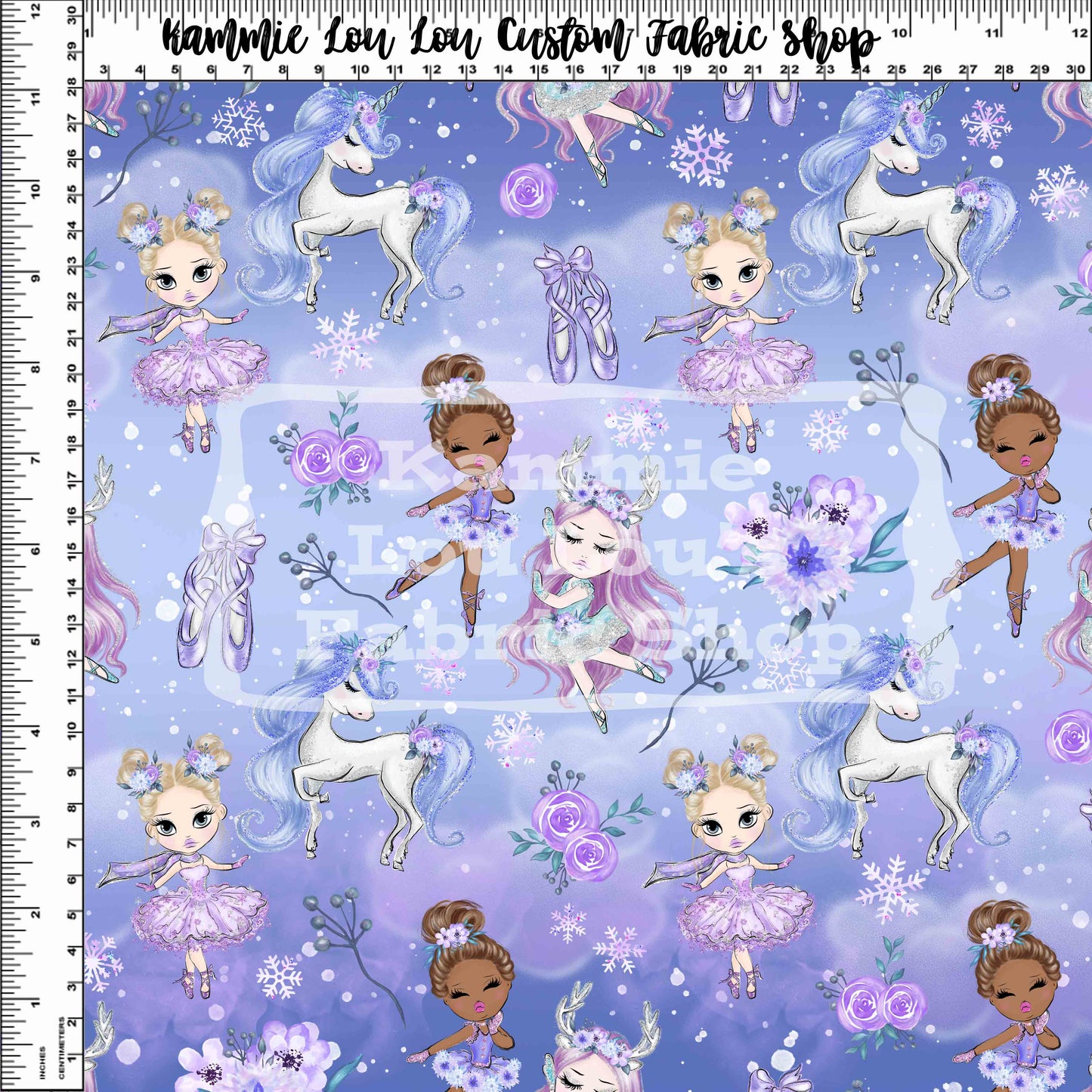 R122 - Snowy Ballerinas - Main Dancer Toss - Ombre Blue
